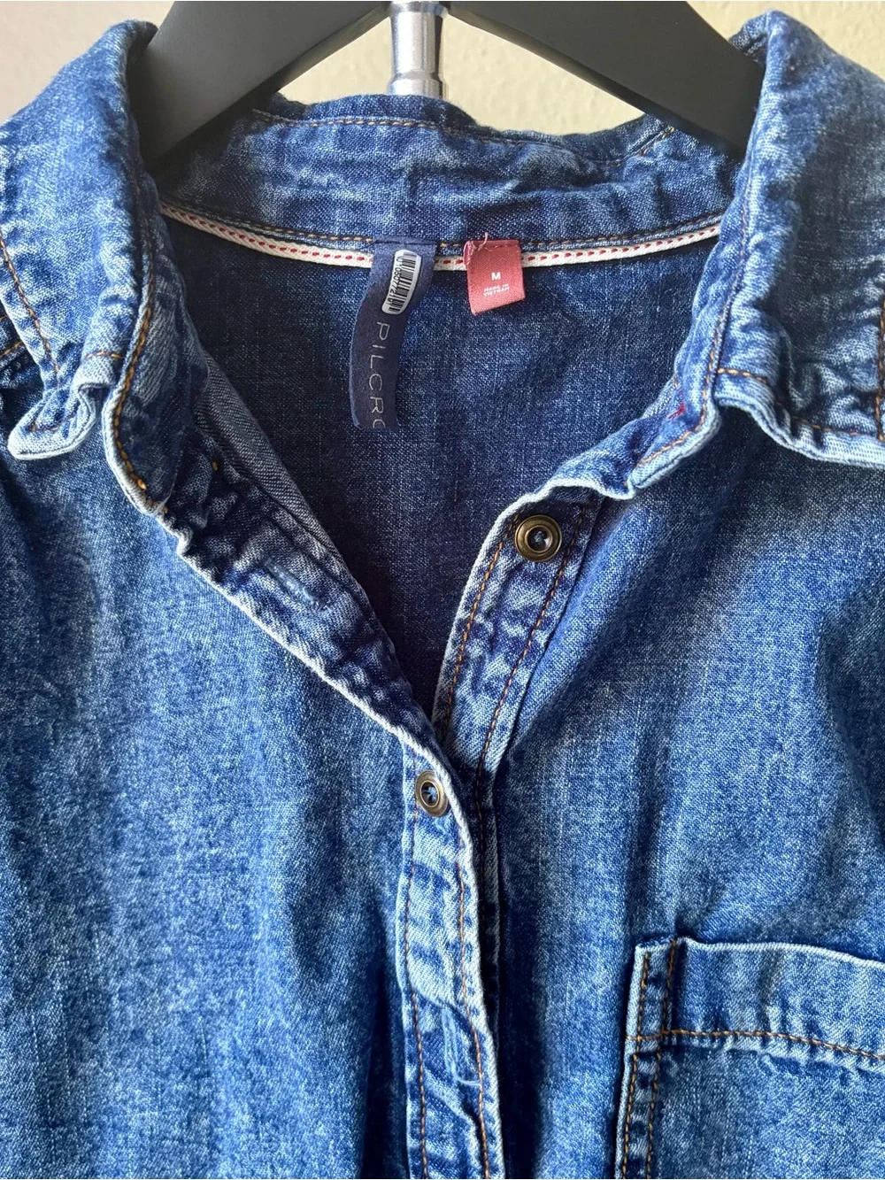 Pilcro Denim Button-Down Top by Anthropologie - Picture 2 of 6